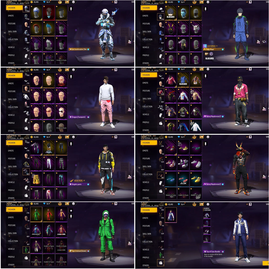 Account FREE FIRE - RARISSIMO