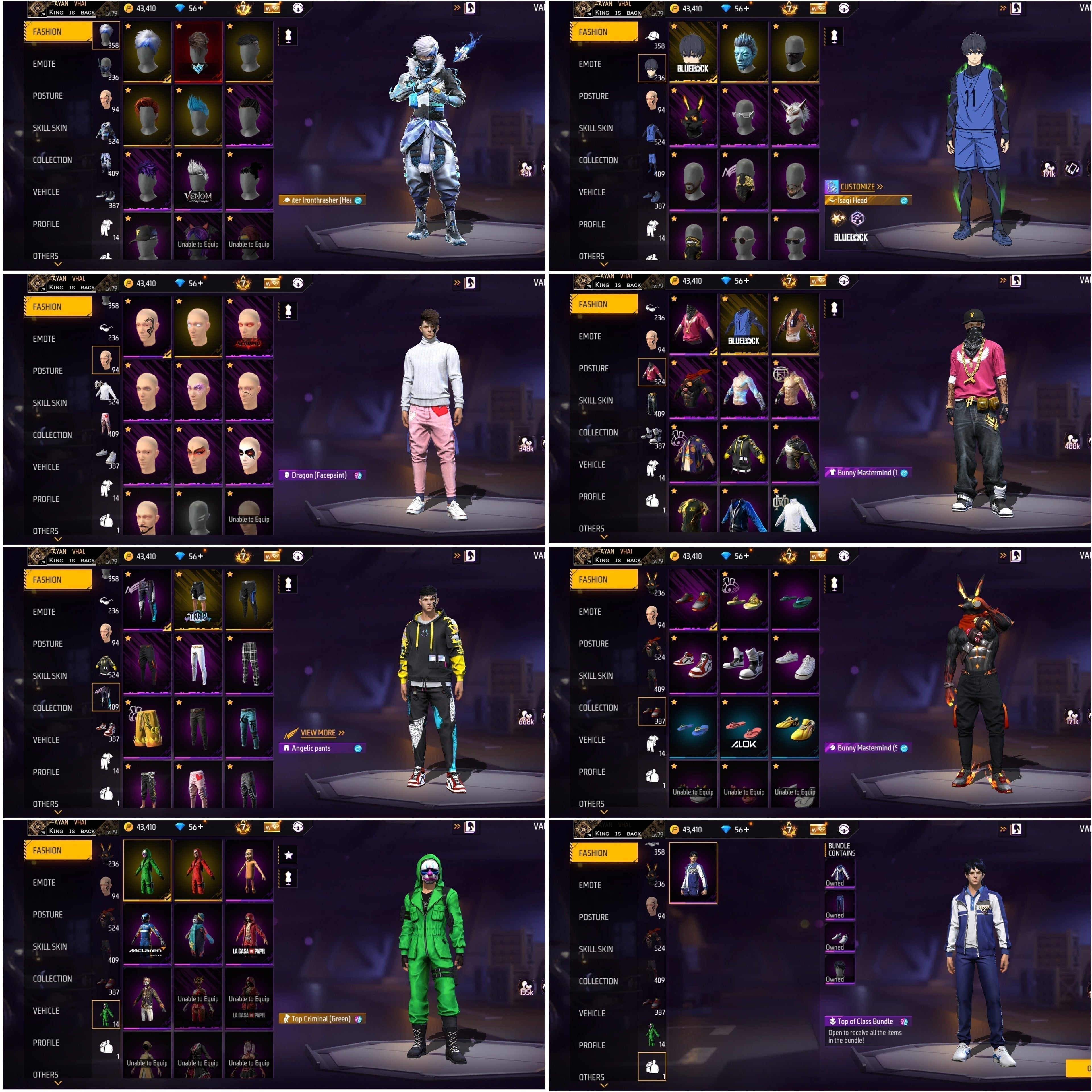Account FREE FIRE - RARISSIMO