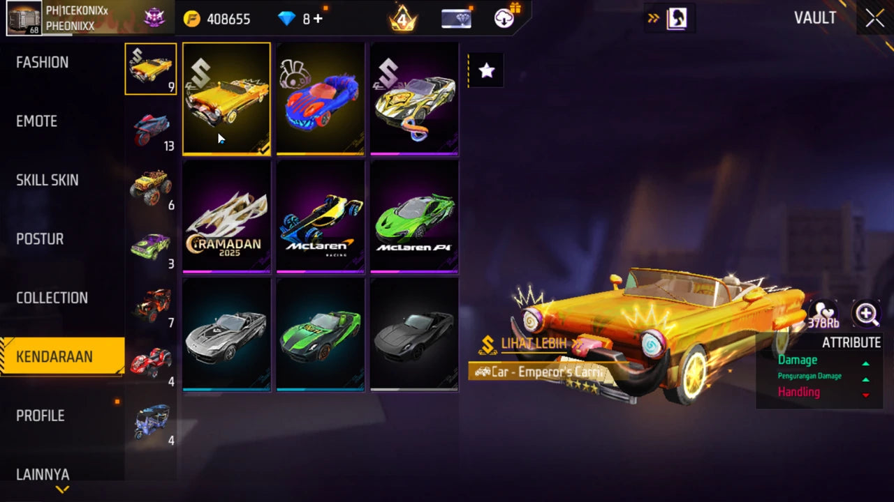 Account FREE FIRE - SUPER TOP