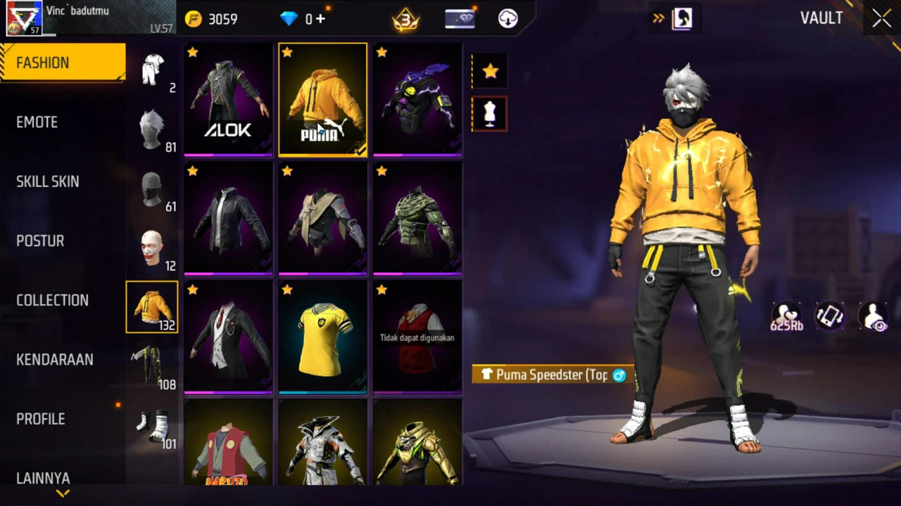 Account FREE FIRE - PREMIUM