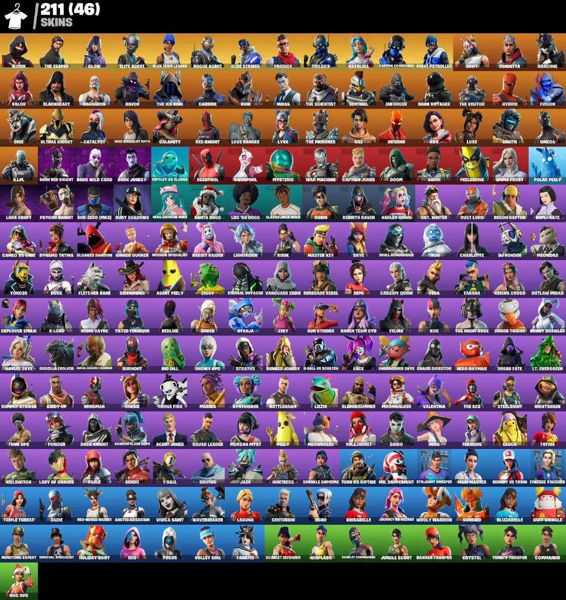 Account Fortnite IKONIK (211 skins)