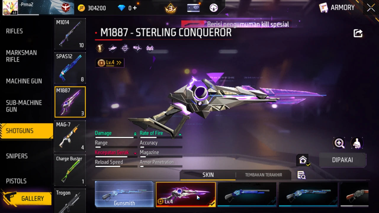 Account FREE FIRE - MEDIO