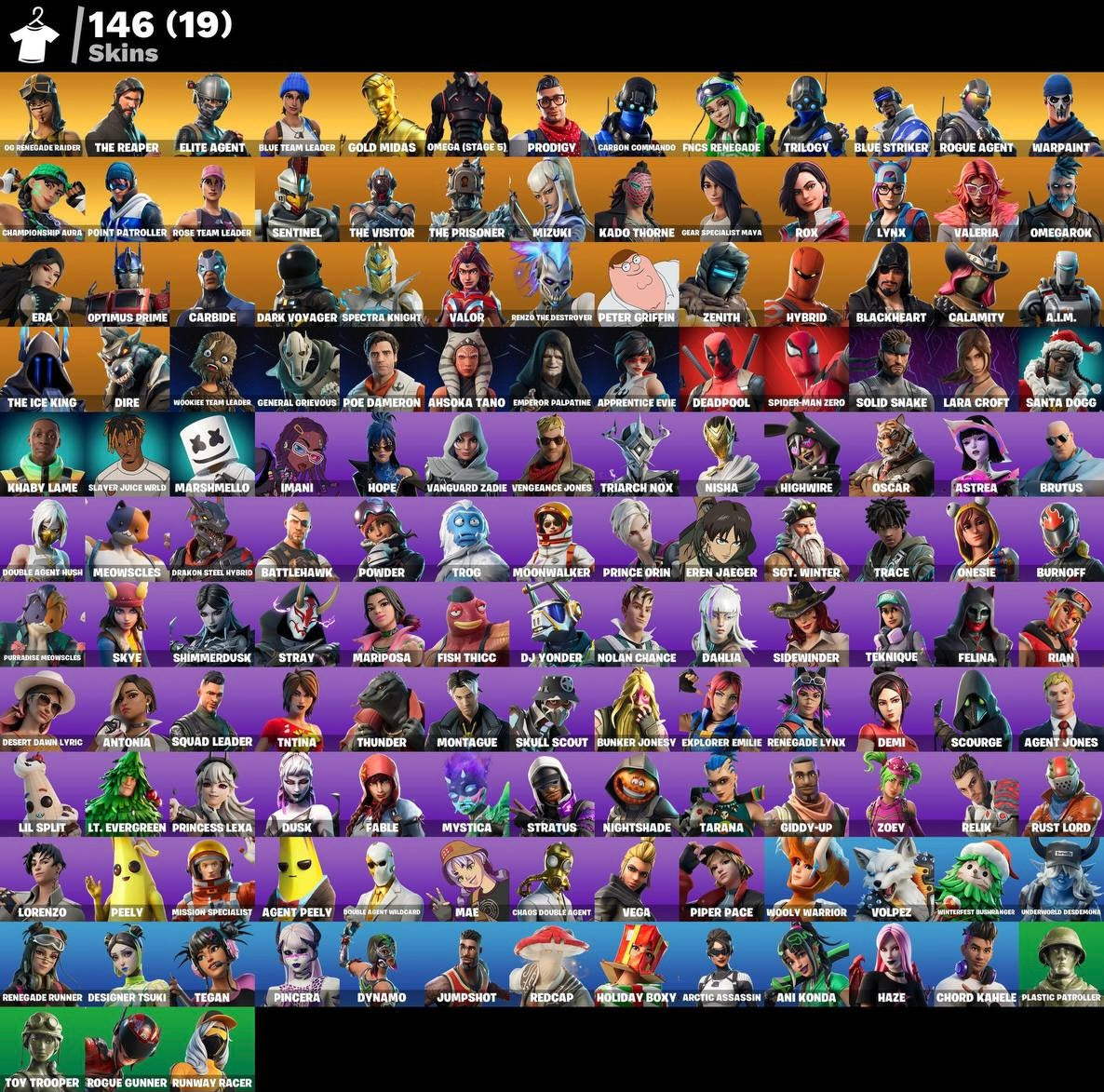 Account Fortnite RENEGADE RIDER (146 skins)