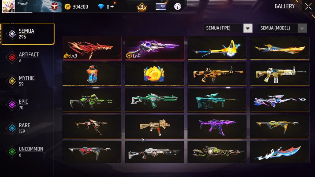 Account FREE FIRE - MEDIO