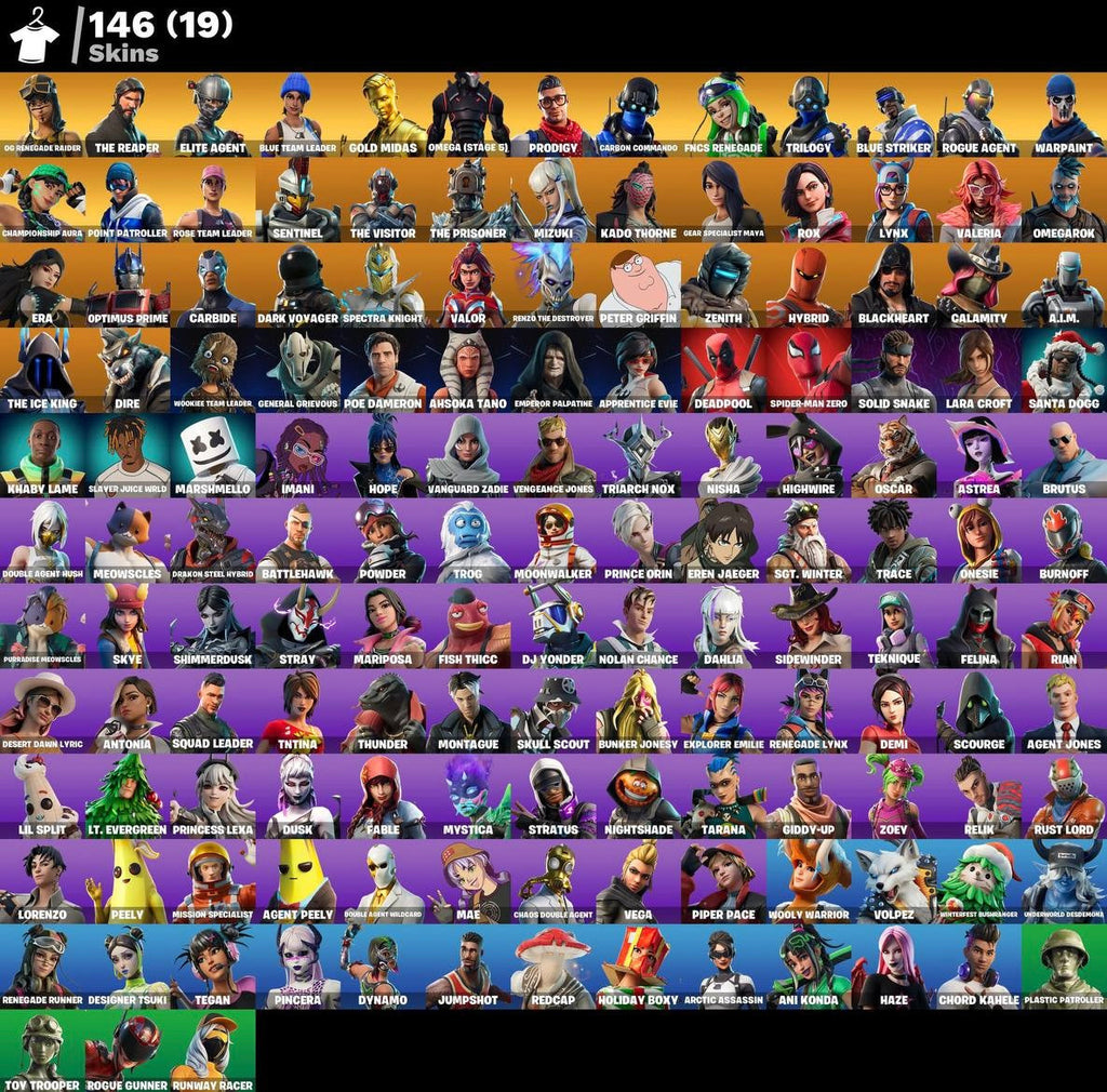 Account Fortnite MEDIO (146 skins)
