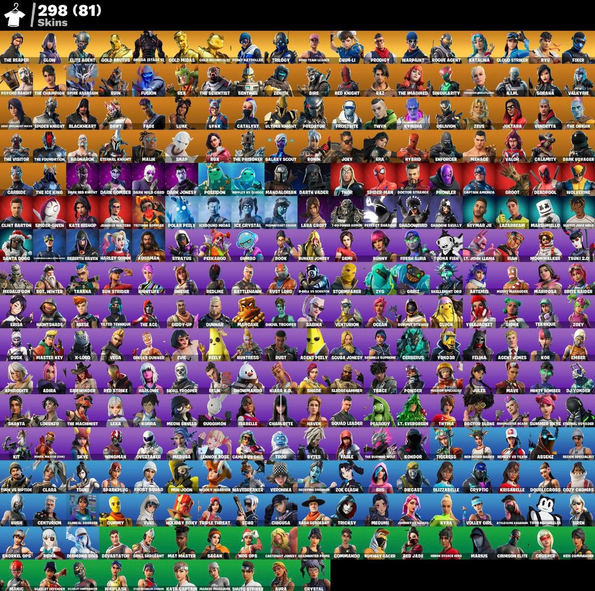 Account Fortnite PSYCHO (298 skins)